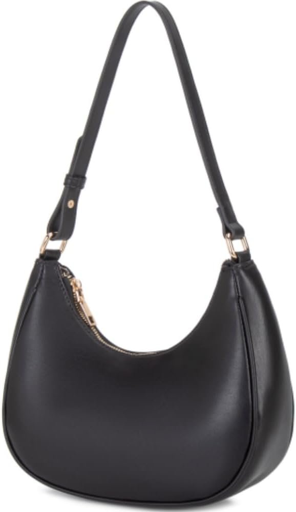 Crescent Shoulder Bags for Women Cute Hobo Tote Handbag Under Arm Purses Mini Clutch Purse with Zipper Closure