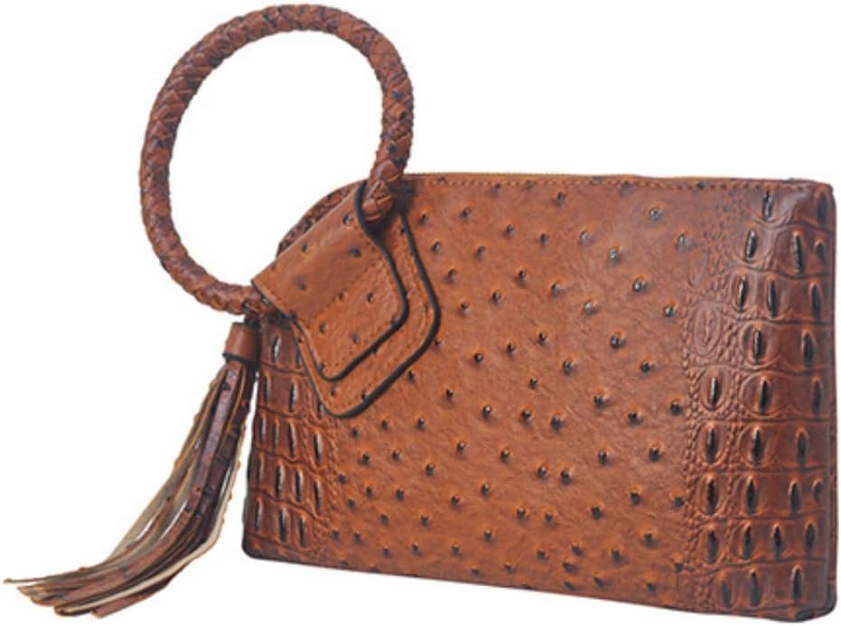 Women's Faux Leather Mini Wristlet Purse With Fringe Tassel, Wristlet Wallet Women's Handbag