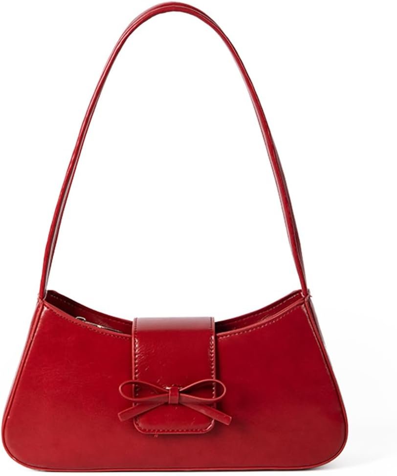 Shoulder Bags for Women Red Purse Burgundy Purse Bow Purse Trendy Red Shoulder Bag Hobo Handbag
