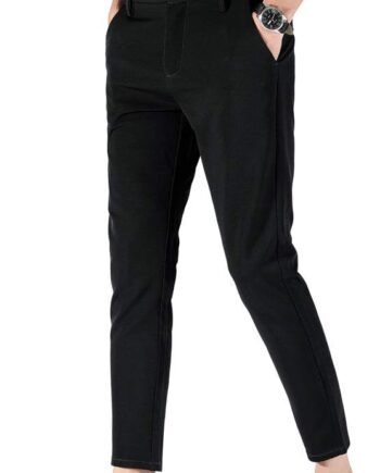 Men's Stretch Skinny Fit Casual Business Pants Ankle Dress Pants
