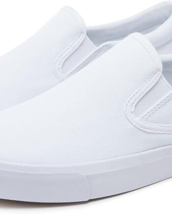 Mens Slip on Sneakers Loafers Shoes Black Shoes White Casual Fashion Shoes