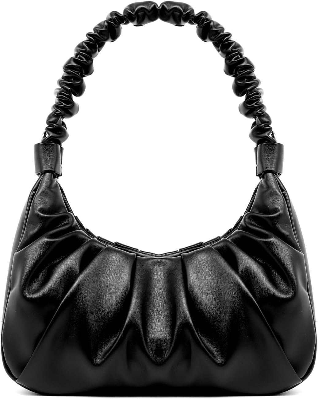 Shoulder Handbag for Women Fashion Small Ruched Hand Purse Clutch Hobo Bag Trendy Purse for Lady