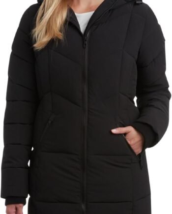 Womens Long Winter Coats - Cozy Long Puffer Coats for Women Wind & Water Resistant Hooded Quilted Jackets for Women