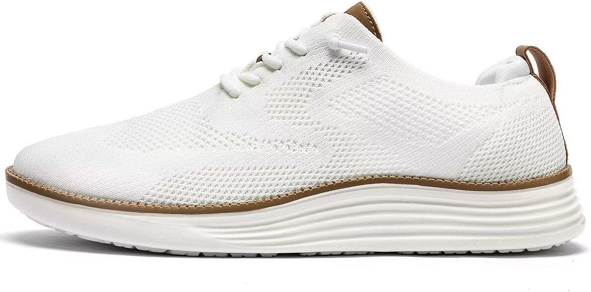 Mens Casual Dress Sneakers Fashion Walking Mesh Oxfords Shoes Business Work Lightweight Soft Sole