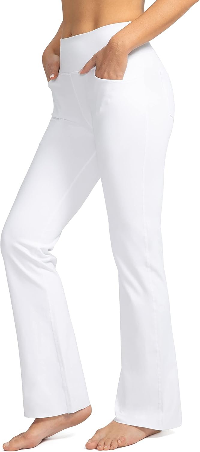Women's Pants 4 Pockets High Waist Dress Pants Tall Bootcut Yoga Pants