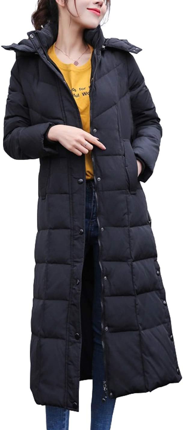 Women's Winter Over Knee Removable Hooded Maxi Long Puffer Down Coat