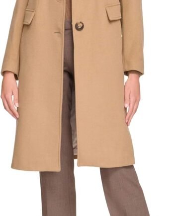 Women's Full-Length Buttoned Wool Coat (Petite, Standard, Plus)