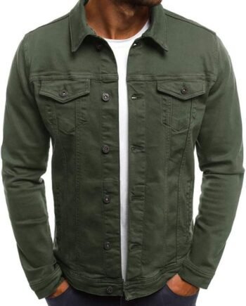 Men's Casual Classic Denim Jacket Slim Fit Fashion Jean Coat
