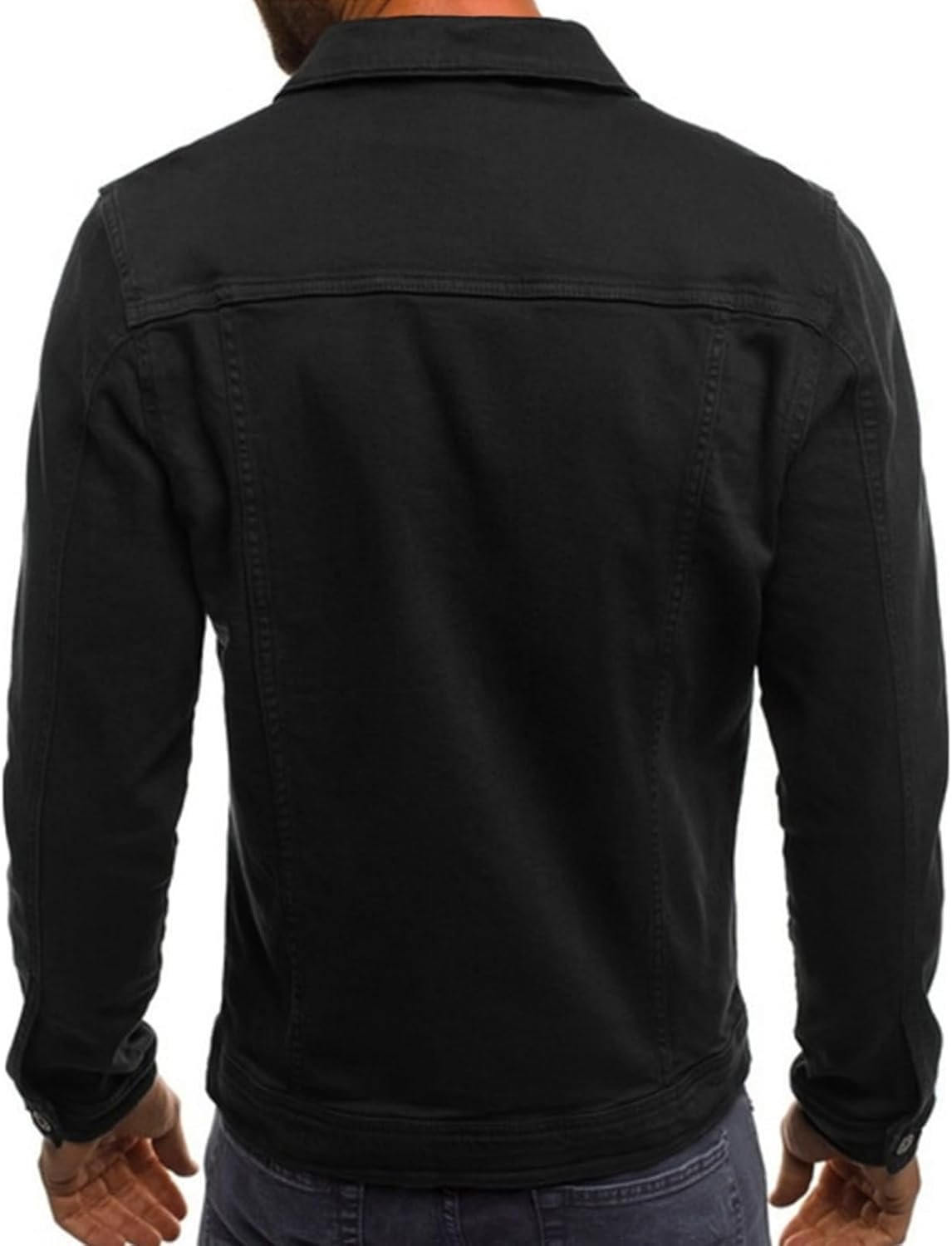 Men's Casual Classic Denim Jacket Slim Fit Fashion Jean Coat