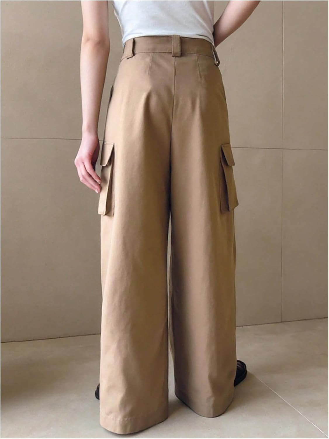 Men's Baggy Cargo Pants Wide Leg Metal High Waist Cool Work Pants Y2K