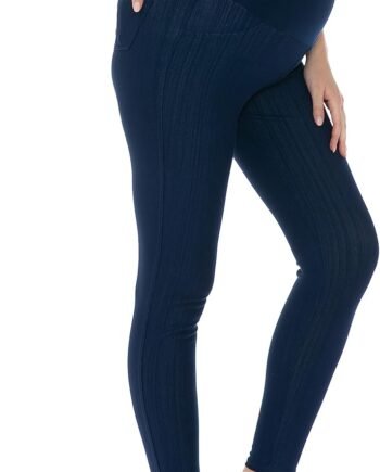 Women's Maternity Jeans with Pockets Comfy Stretch Pregnancy Pants Denim Jeggings
