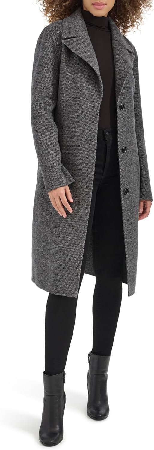 Women's Double Face Wool with Notched Collar Coat