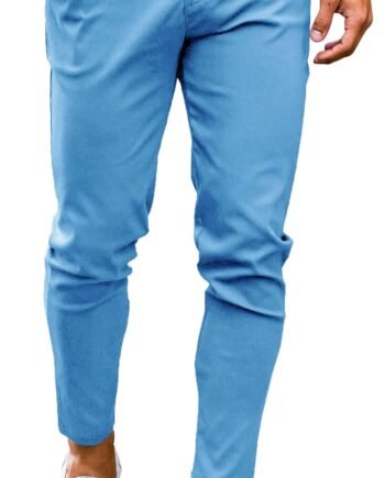 Mens Chinos Slim Fit Pants Flat Front Stretch Skinny Tapered Dress Pants Comfort Casual Solid Trousers