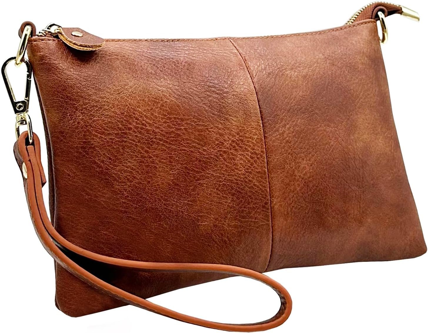 Leather Wristlet Wallet Clutch Purses For Women Small Crossbody Phone Bags