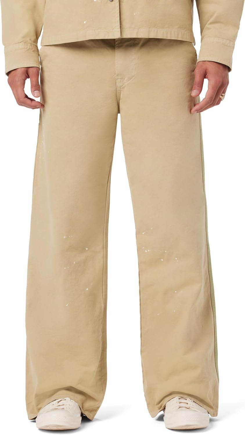 mens Loose Fit Wide Leg Denim Pant