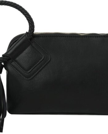 Womens Clutch Purse Wristlet Wallet Evening w/Hand Strap Casual Formal Vegan Leather -