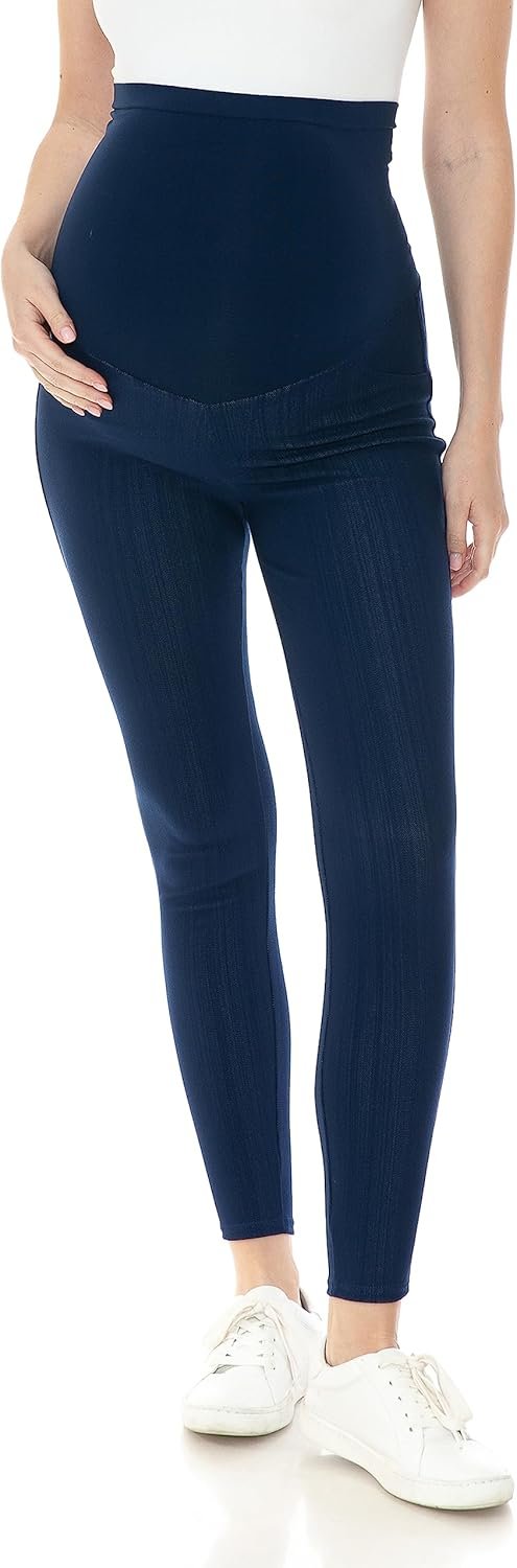 Women's Maternity Jeans with Pockets Comfy Stretch Pregnancy Pants Denim Jeggings