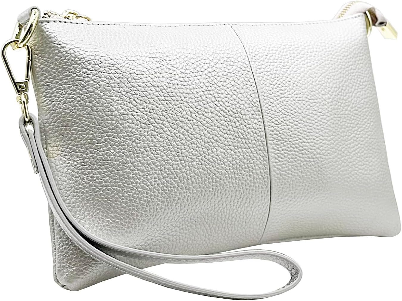 Leather Wristlet Wallet Clutch Purses For Women Small Crossbody Phone Bags