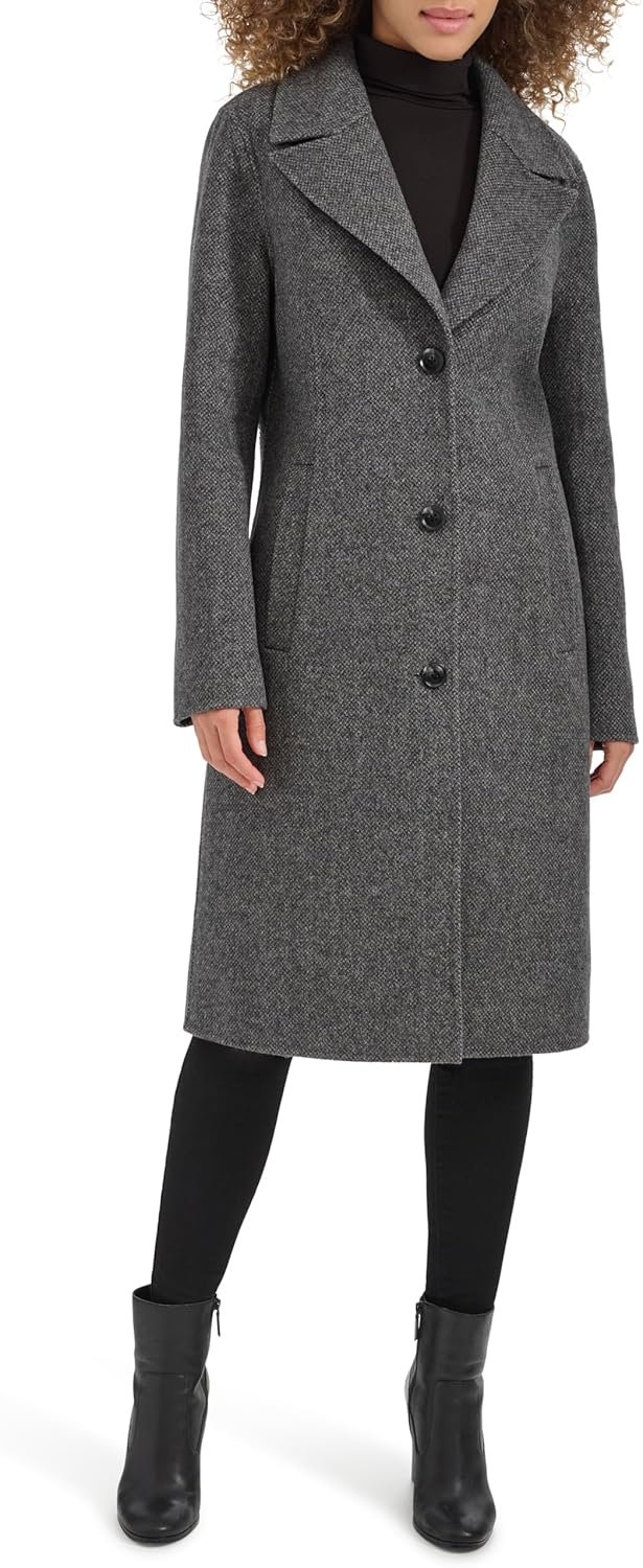 Women's Double Face Wool with Notched Collar Coat