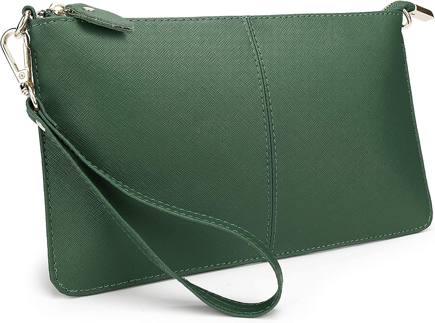 Genuine Leather Wristlet Handbags Purses Cell Phone Pocket Clutch Wallet Crossbody Bags for Women