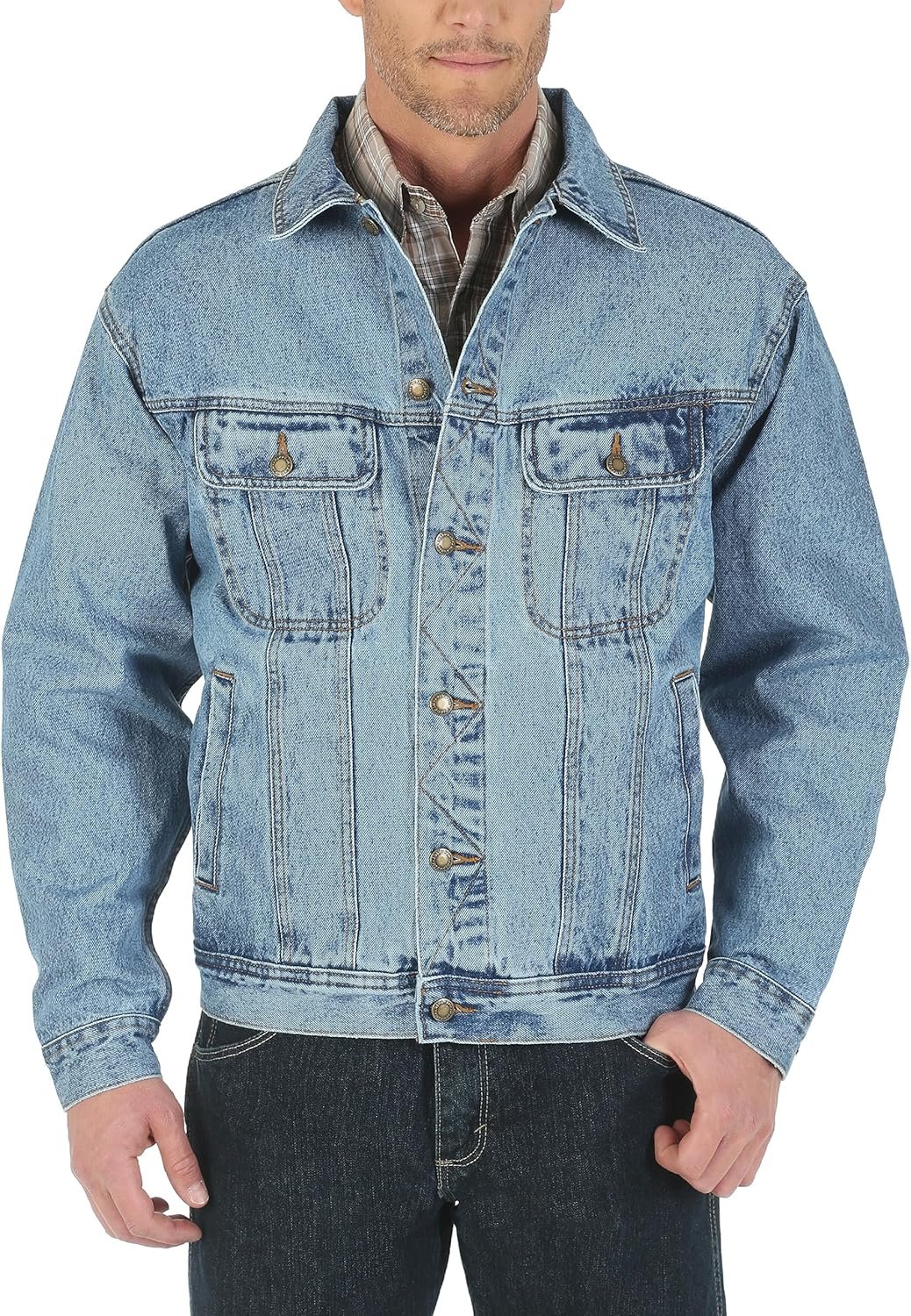 mens Unlined denim jackets, Vintage Indigo, 2X Tall US