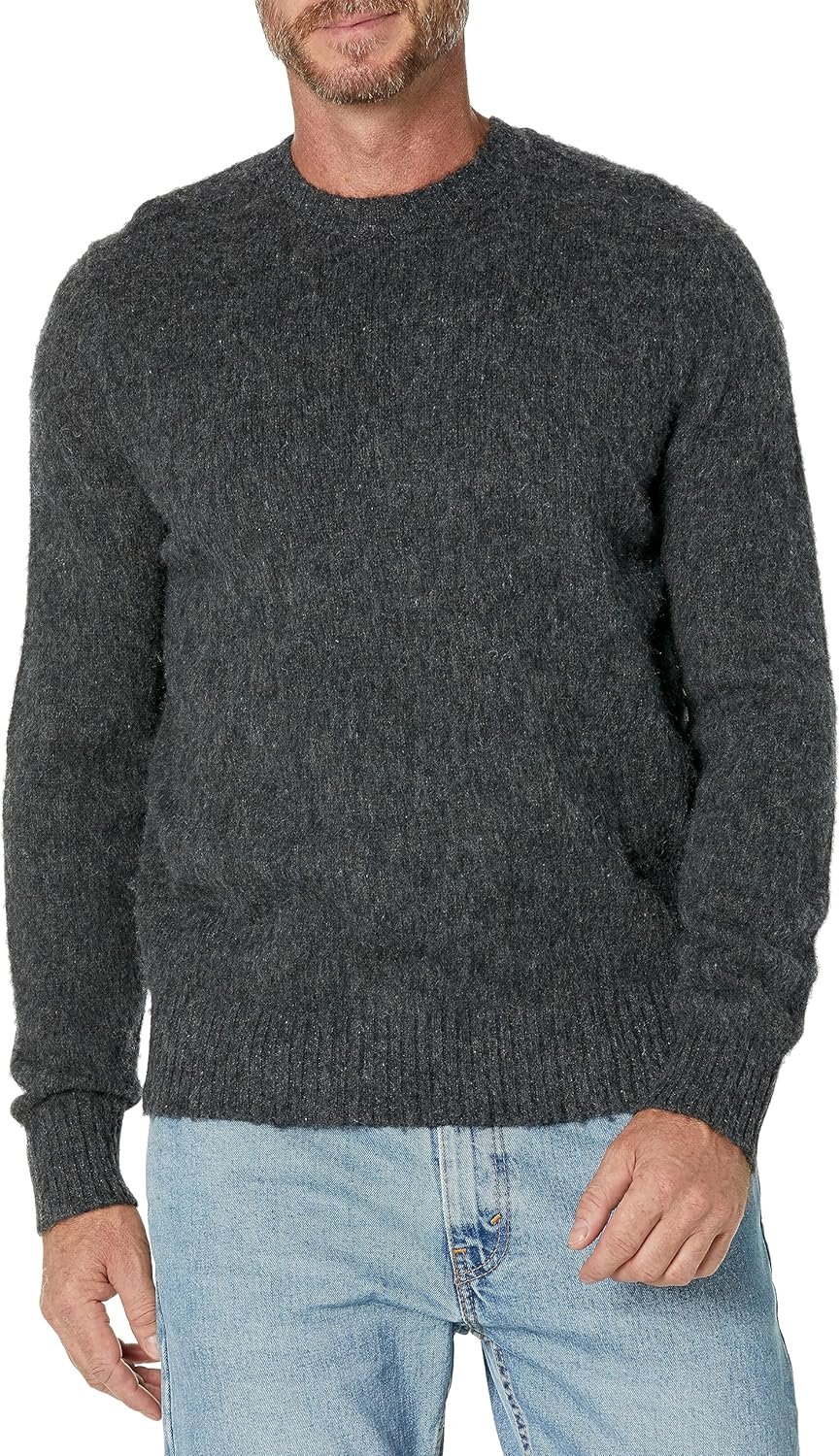 Mens Brushed Wool Crew Neck Sweater