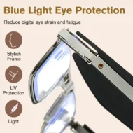 Foldable Anti-Blue Light Reading Glasses with Case - Image 2