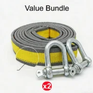 8-Ton Tow Rope with U-Shackle Hooks - Image 7