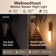 ✨ Walnoothout Motion Sensor Night Light – High-End Aesthetics, Magnetic & Energy-Saving (Designer Lighting for Stylish Interiors & Safe Navigation!) - Image 2