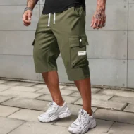 ⏳LAST DAY SALE 60% OFF !!📢Men's Casual Drawstring Capri Cargo Pants - Image 2