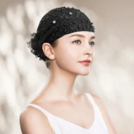 Ladies Floral Lace Headscarf - Image 6