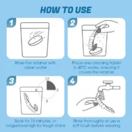 10PCS Retainer Cleaner Tablets for Odor & Stain Removal - Image 2