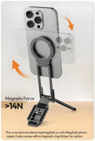 📢📢50% off!! ⏰ Magnetic Mount – 5-in-1 Mini Tripod with Dual MagSafe Magnets, Foldable Hook & Arca-Swiss Base! 📱🎥 - Image 8