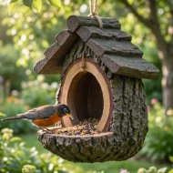 🔥50% OFF! 🐦 2026 New Arrivals – Outdoor Bird Feeder with Realistic Tree Stump Design | Garden Decor & Wildlife Sanctuary in One! 🌿✨ - Image 5