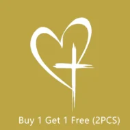 Glitter Heart Cross Car Decal Sticker - Image 37