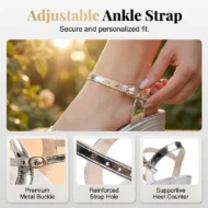 Women's Open Toe Ankle Strap Wedge Sandals - Image 7