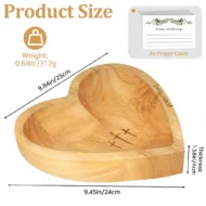 💖🎁2026 Mother's Day Gifts 50% Off--🎁Heart-shaped wooden bowl for prayer - Image 6