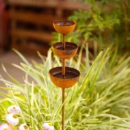 ☔️3-Tier Rustic Metal Bird Feeder & Drinker Stake🐦 - Image 6