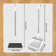 Stand-Up Dustpan Set with 180° Rotating Broom - Image 15