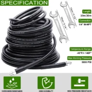 💦 50% OFF INSTANT! 🚿 5800PSI Sewer Jetter Kit - High-Pressure Nozzle & Hose for Clogged Drains/Pipes, Compatible with Most Pressure Washers 🔧📦 - Image 5
