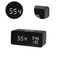 LED Digital Alarm Clock with Wireless Charging Station - Image 6