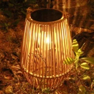 Solar Powered Rattan Lantern Light - Image 6