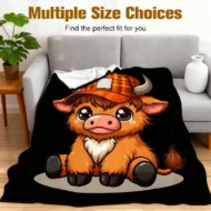 Soft & Cozy Cartoon Cow Blanket - Image 8