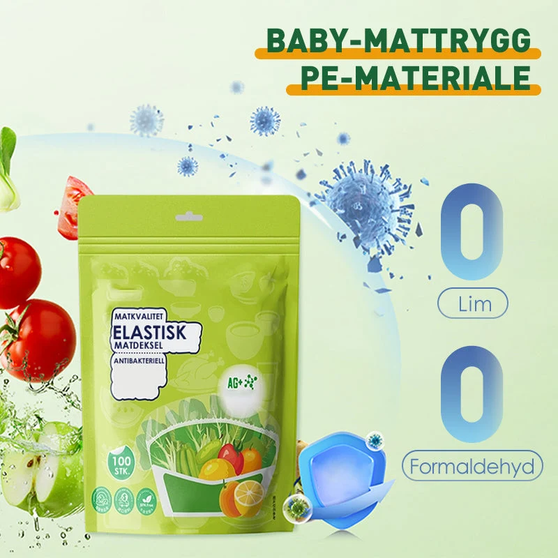 100 pieces. Food-grade elastic food cover - Antibacterial