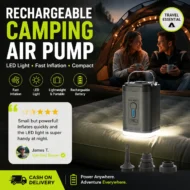 🏕️ Rechargeable Camping Air Pump – LED Light, Fast Inflation, Compact – Cash on Delivery 🔋 - Image 18
