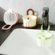 Plastic Kitchen Suction Cup Sink Drain Basket - Image 4