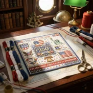🎁Hot sale🧵USA 250th Anniversary Commemorative Cross Stitch Kit - Image 8
