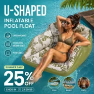 🏖️ LIMITED-TIME 50% OFF! ✨ U-Shaped Inflatable Pool Float – Ergonomic, Cooling Mesh Seat, Portable 🌴 - Image 5