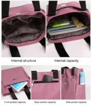 Large Capacity Waterproof Multi Pocket Nylon Shoulder Bag - Image 5