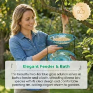 💞50K+ SOLD!🐦🌧️Vintage-Style Bird Feeder with Bath – Hangs anywhere, easy to fill. Attracts robins & blue tits. Perfect for nature lovers. 🏡✨ - Image 20
